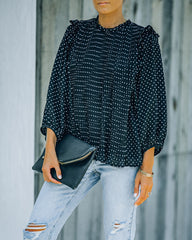 Baldwin Pleated Polka Dot Blouse - FINAL SALE InsStreet