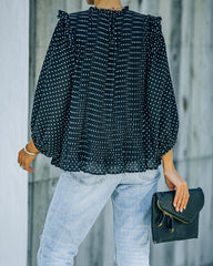 Baldwin Pleated Polka Dot Blouse - FINAL SALE InsStreet