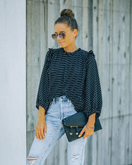 Baldwin Pleated Polka Dot Blouse - FINAL SALE InsStreet