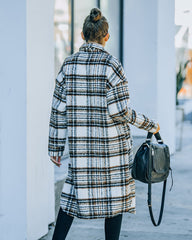 Wayland Pocketed Plaid Coat - Brown Ins Street