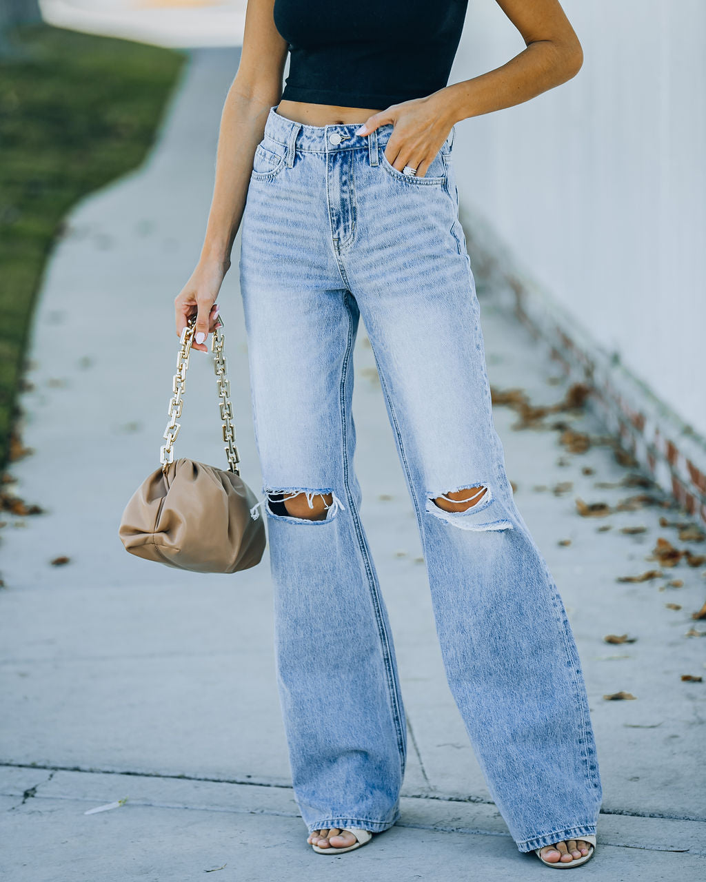 Nia High Rise 90'S Flare Denim Ins Street