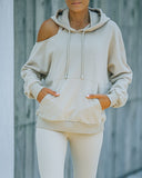Warm Up Cotton Pocketed Cutout Hoodie Ins Street