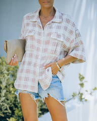 Lamar Cotton Plaid Button Down Top Ins Street