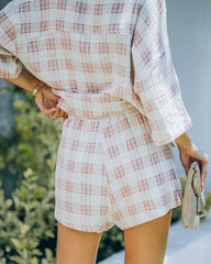 Lamar Cotton Pocketed Plaid Shorts Ins Street