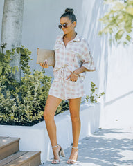 Lamar Cotton Pocketed Plaid Shorts Ins Street