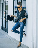 Ellowyn Printed Satin Button Down Blouse - Shadow Ins Street