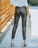 Zemma High Rise Faux Leather Pants Ins Street