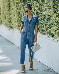 Claude Pocketed Denim Jumpsuit - FINAL SALE MIOU-001