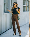 Nori Pocketed Corduroy Trousers - Brown Ins Street
