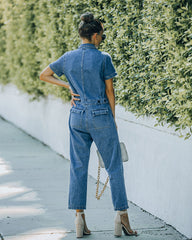 Claude Pocketed Denim Jumpsuit - FINAL SALE MIOU-001