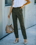 Nori Pocketed Corduroy Trousers - Olive Ins Street