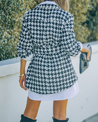 Cezar Belted Houndstooth Shacket - FINAL SALE Ins Street