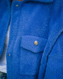 Aiden Fuzzy Knit Shacket - Blue BUCK-001