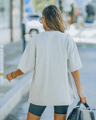 Brandon Cotton Oversized Tee - Sand Insstreet