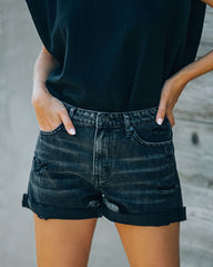 Riot High Rise Cuffed Denim Shorts Ins Street