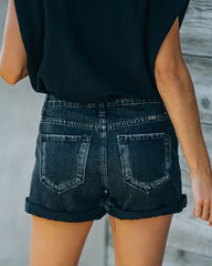 Riot High Rise Cuffed Denim Shorts Ins Street