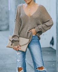 Anchorage Ribbed Knit Sweater - Mocha - FINAL SALE MUST-001