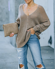 Anchorage Ribbed Knit Sweater - Mocha - FINAL SALE MUST-001