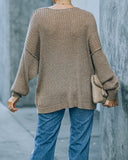 Anchorage Ribbed Knit Sweater - Mocha - FINAL SALE MUST-001