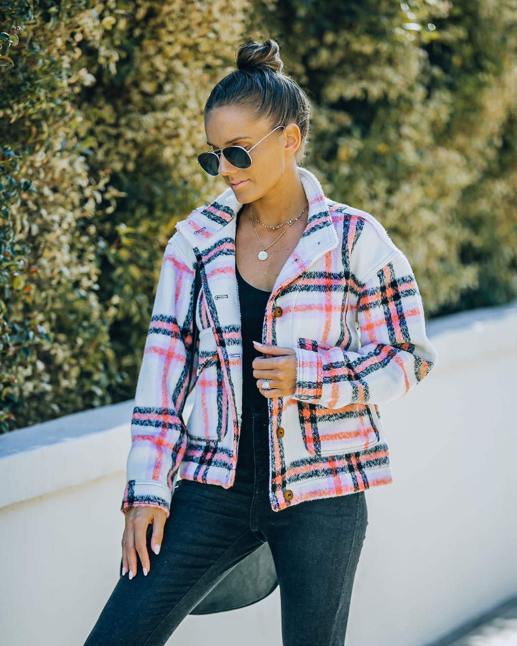 Raylan Pocketed Plaid Jacket Ins Street