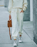 Blanca Cotton Pocketed Joggers - Cream - FINAL SALE InsStreet