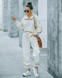 Blanca Cotton Pocketed Joggers - Cream - FINAL SALE InsStreet
