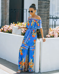 By Chance Floral Off The Shoulder Slit Maxi Dress Ins Street