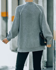 Bellanie Cotton Blend Knit Sweater - Charcoal - FINAL SALE InsStreet