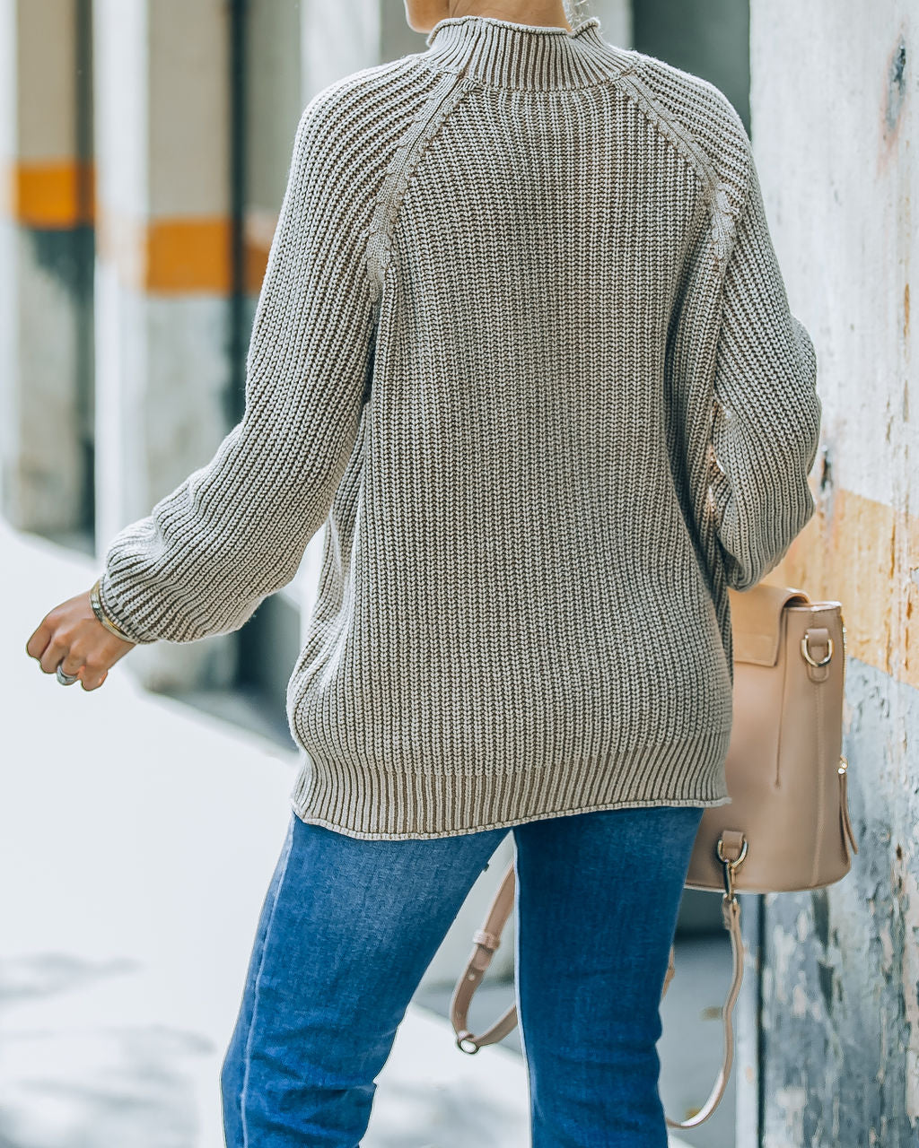 Bellanie Cotton Blend Knit Sweater - Dark Taupe - FINAL SALE InsStreet