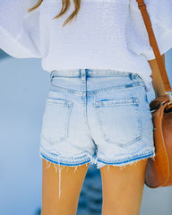 Vinny High Rise Distressed Denim Shorts Ins Street