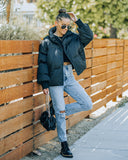 Alina Pocketed Puffer Jacket - Black - FINAL SALE ALL-001