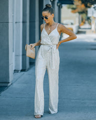 Starry Night Sequin Jumpsuit - Champagne Ins Street