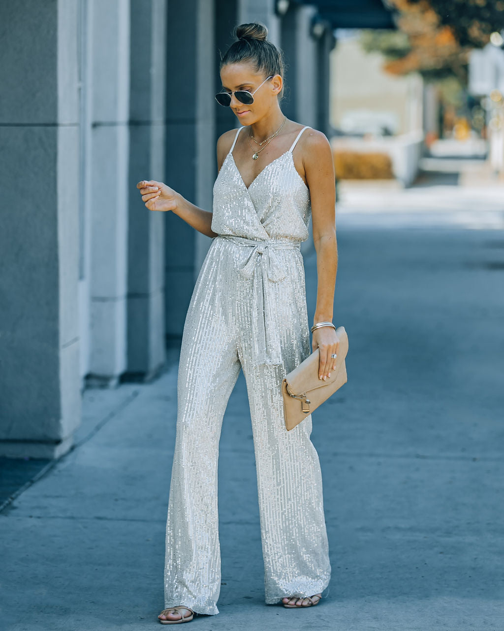 Starry Night Sequin Jumpsuit - Champagne Ins Street