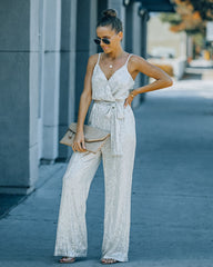 Starry Night Sequin Jumpsuit - Champagne Ins Street