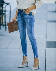 Ginny High Rise Distressed Skinny Ins Street