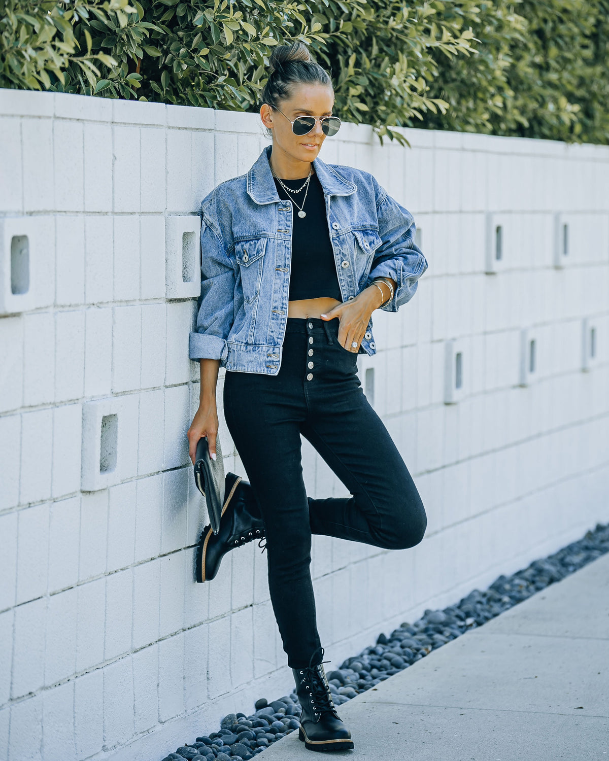 High Road Cropped Denim Jacket - FINAL SALE Ins Street