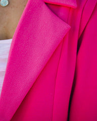 Frisco Pocketed Coat - Hot Pink Ins Street