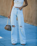 London High Rise 90s Flare Denim Ins Street