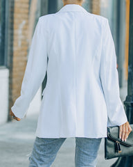 Runway Pocketed Blazer - White Ins Street