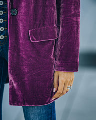 Chicest Pocketed Velvet Blazer - Purple - FINAL SALE Ins Street