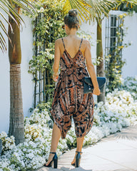 Shaine Printed Asymmetrical Jumpsuit Ins Street