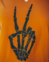 Peace Out Skeleton Cotton Tee Ins Street