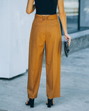 Cambria Pocketed High Rise Belted Trousers - Camel - FINAL SALE Ins Street