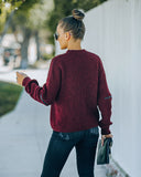 Brantley Cotton Cutout Zip Sweater - Burgundy - FINAL SALE Insstreet