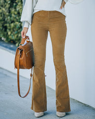 Sophie High Rise Bell Bottom Corduroy Pants - Camel - FINAL SALE Ins Street