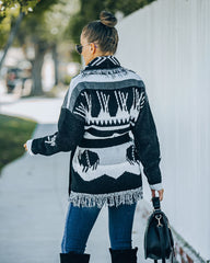 Archer Belted Fringe Knit Cardigan - FINAL SALE ELAN-001