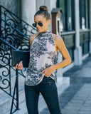 Dion Printed Halter Blouse Ins Street
