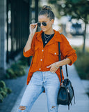 Ysabel French Terry Shacket - Rust Ins Street