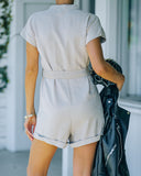 Bryana Belted Utility Romper - Taupe - FINAL SALE Ins Street