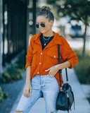 Ysabel French Terry Shacket - Rust Ins Street
